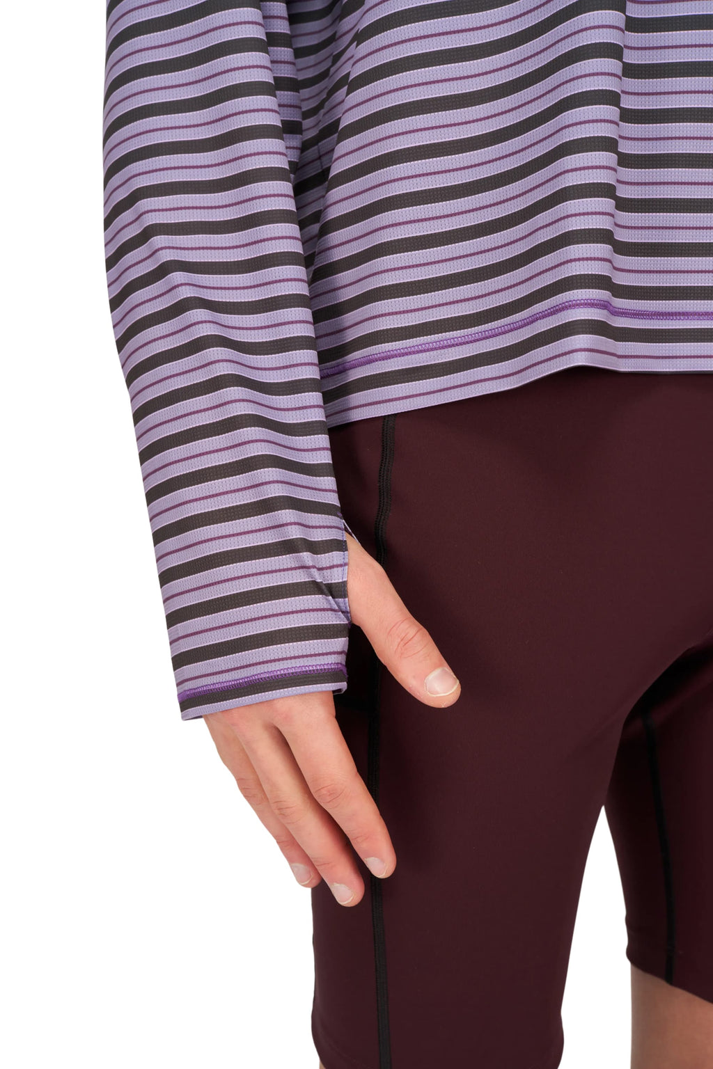 Men's Striped Long Sleeve in Grape by UNNA