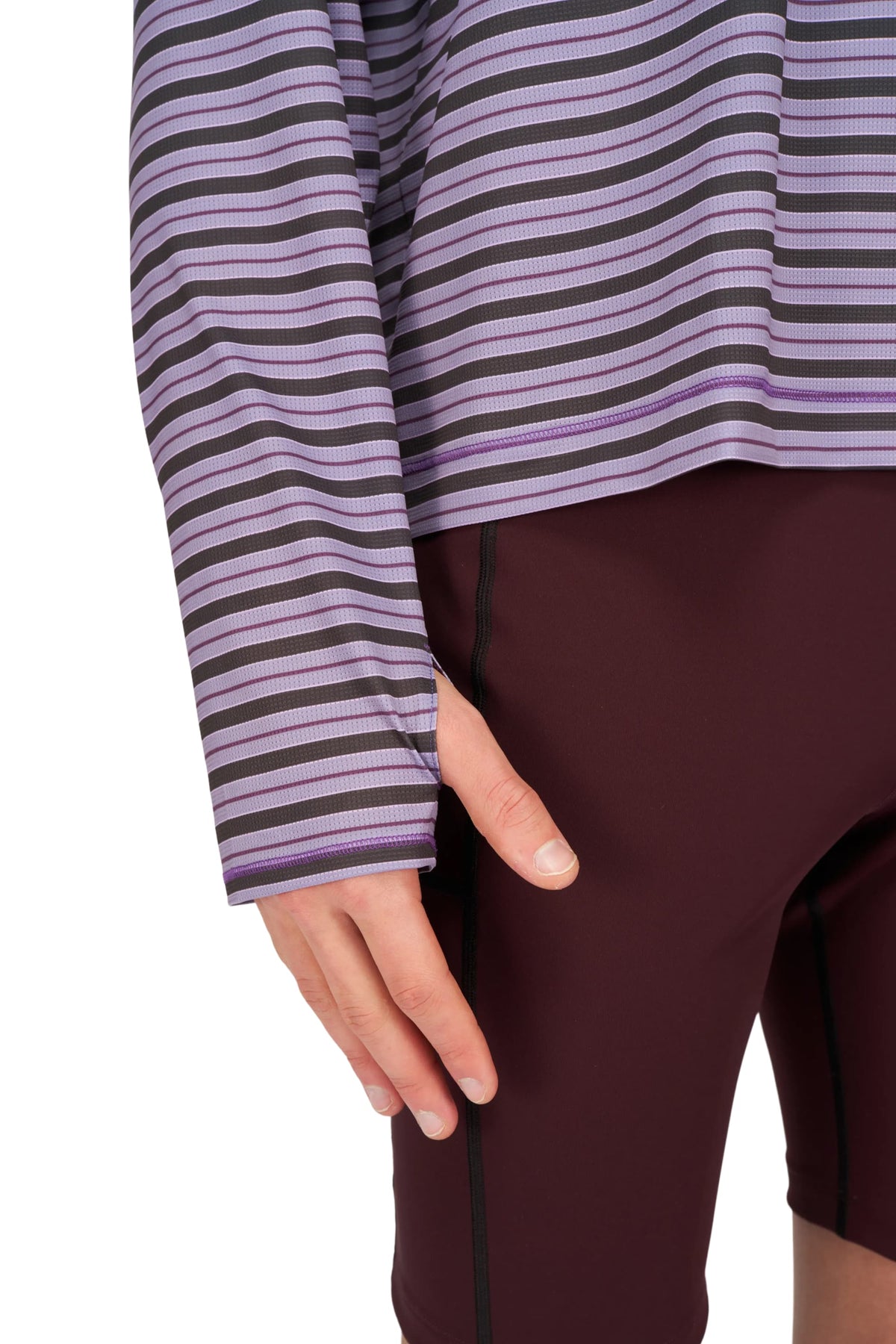 Men's Striped Long Sleeve in Grape by UNNA