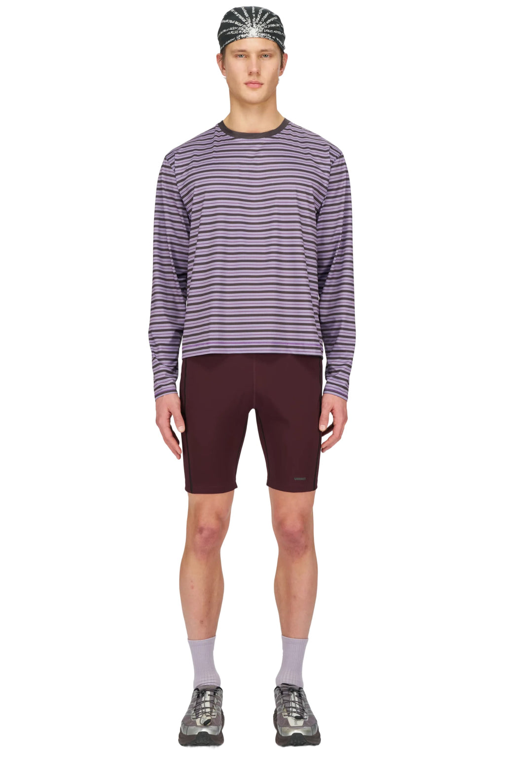 Men's Striped Long Sleeve in Grape by UNNA