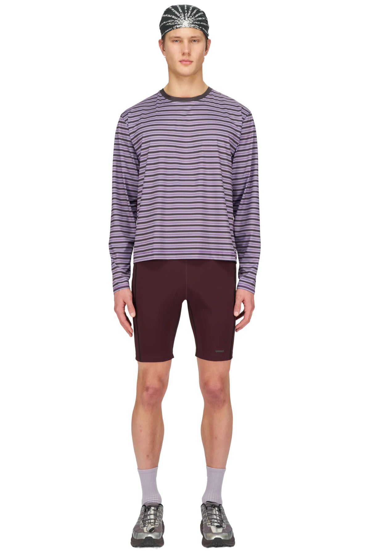 Men's Striped Long Sleeve in Grape by UNNA