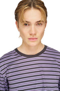 Women's Striped Long Sleeve in Grape by UNNA