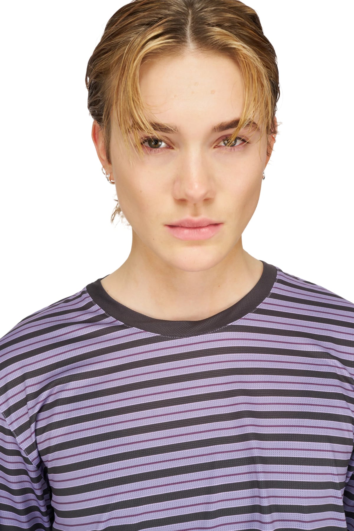 Women's Striped Long Sleeve in Grape by UNNA