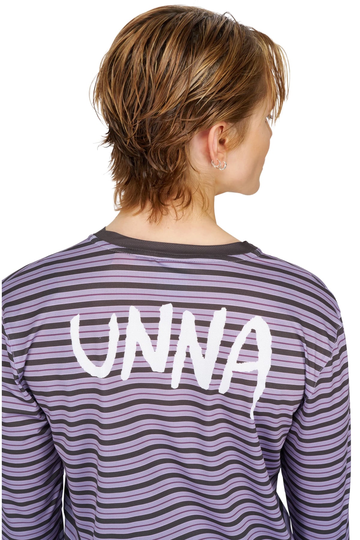 Women's Striped Long Sleeve in Grape by UNNA