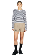 Striped Long Sleeve in White and Navy by UNNA