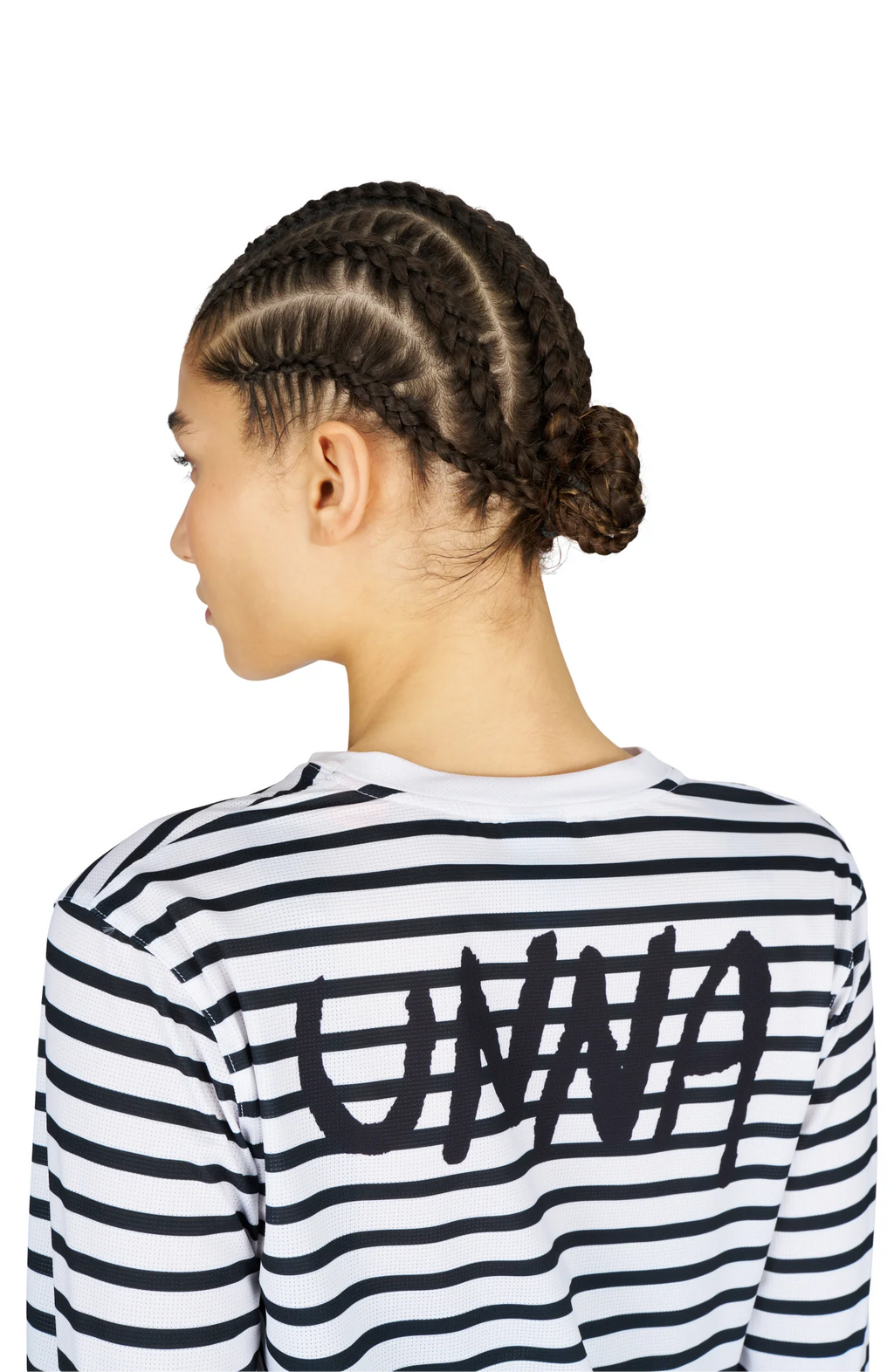 Striped Long Sleeve in White and Navy by UNNA