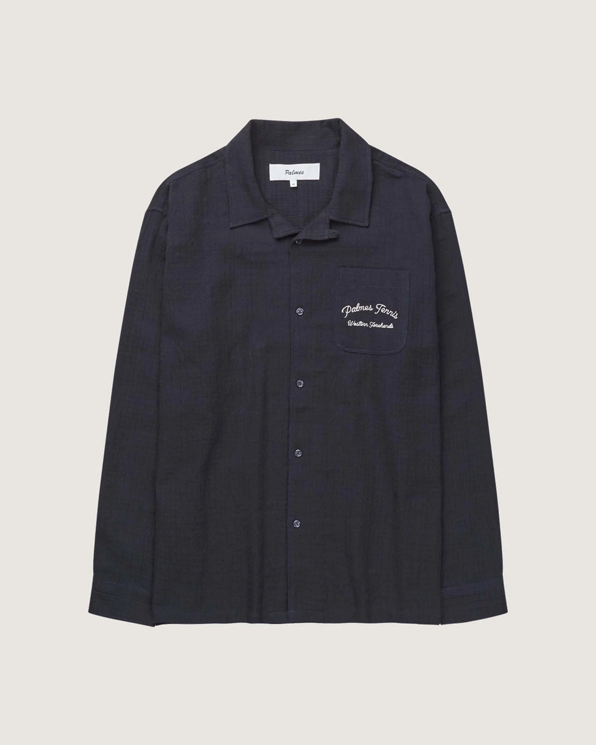 Western Camp Collar Shirt in Navy by Palmes