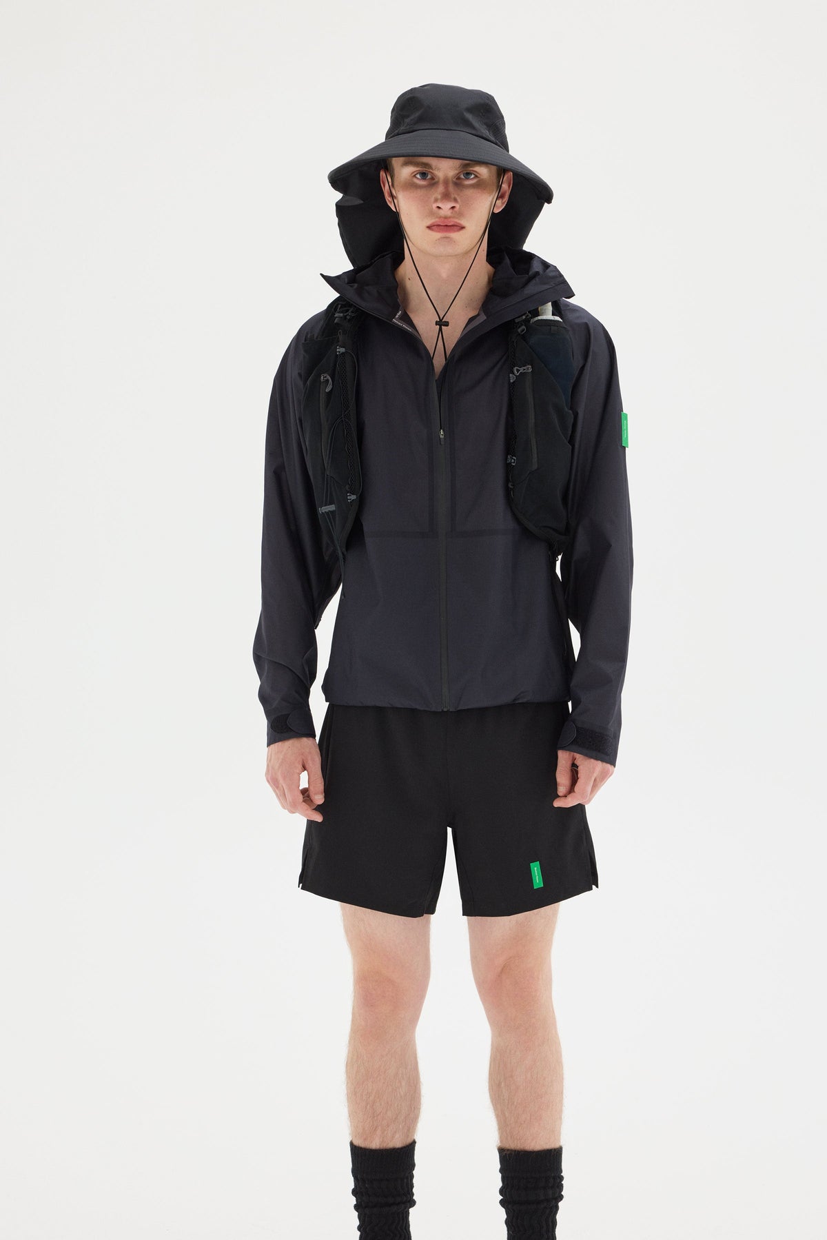 7 Inch Training Shorts in Black by District Vision - lifestyle