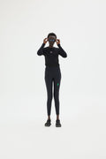 Full Length Interlock Tights in Black styled as a full outfit look by District Vision