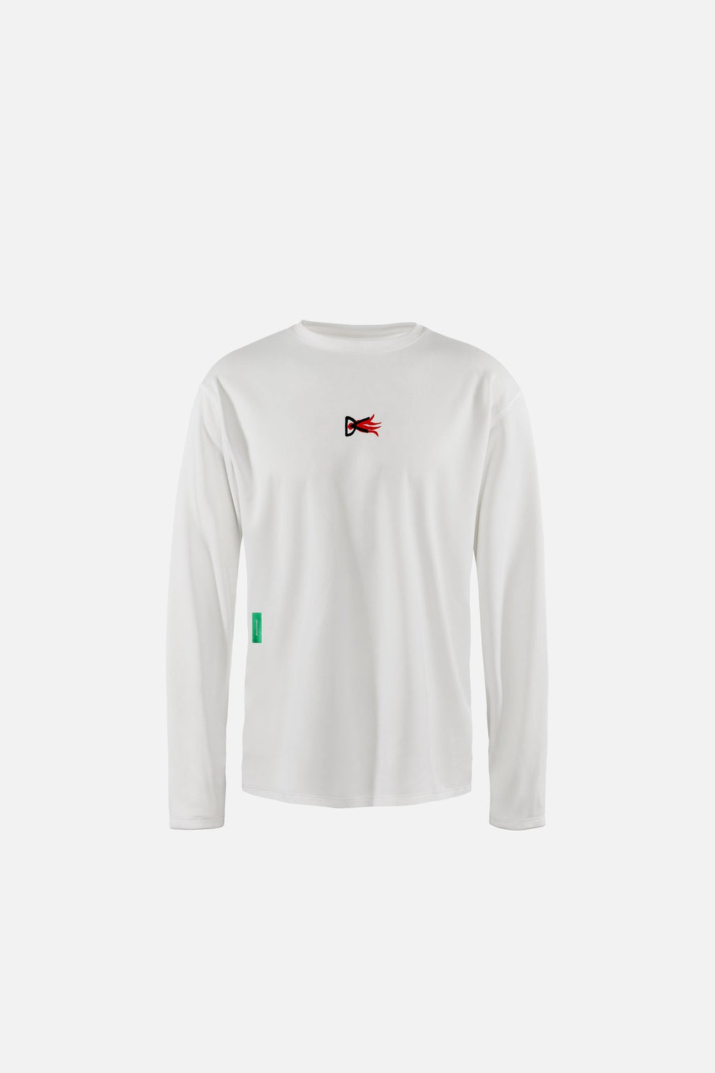 Long Sleeve Boxy Training Tee in Lunar White Flame by District Vision