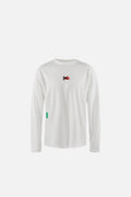 Long Sleeve Boxy Training Tee in Lunar White Flame by District Vision