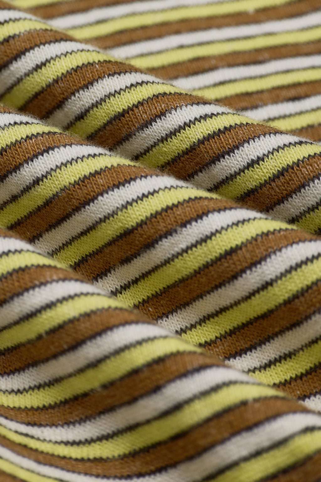 Long Sleeve Stripe Tee in Yellow Stripe by District Vision - fabric detail