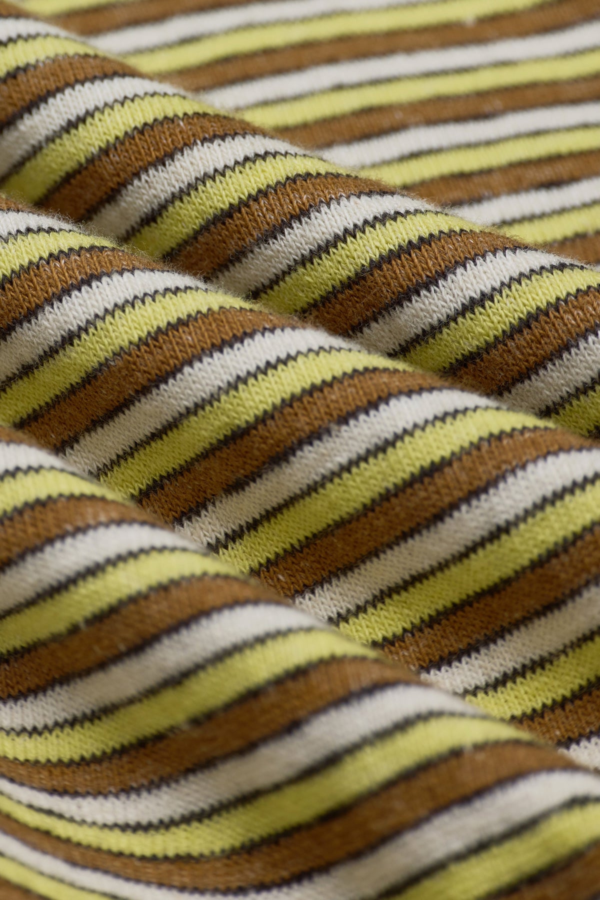 Long Sleeve Stripe Tee in Yellow Stripe by District Vision - fabric detail
