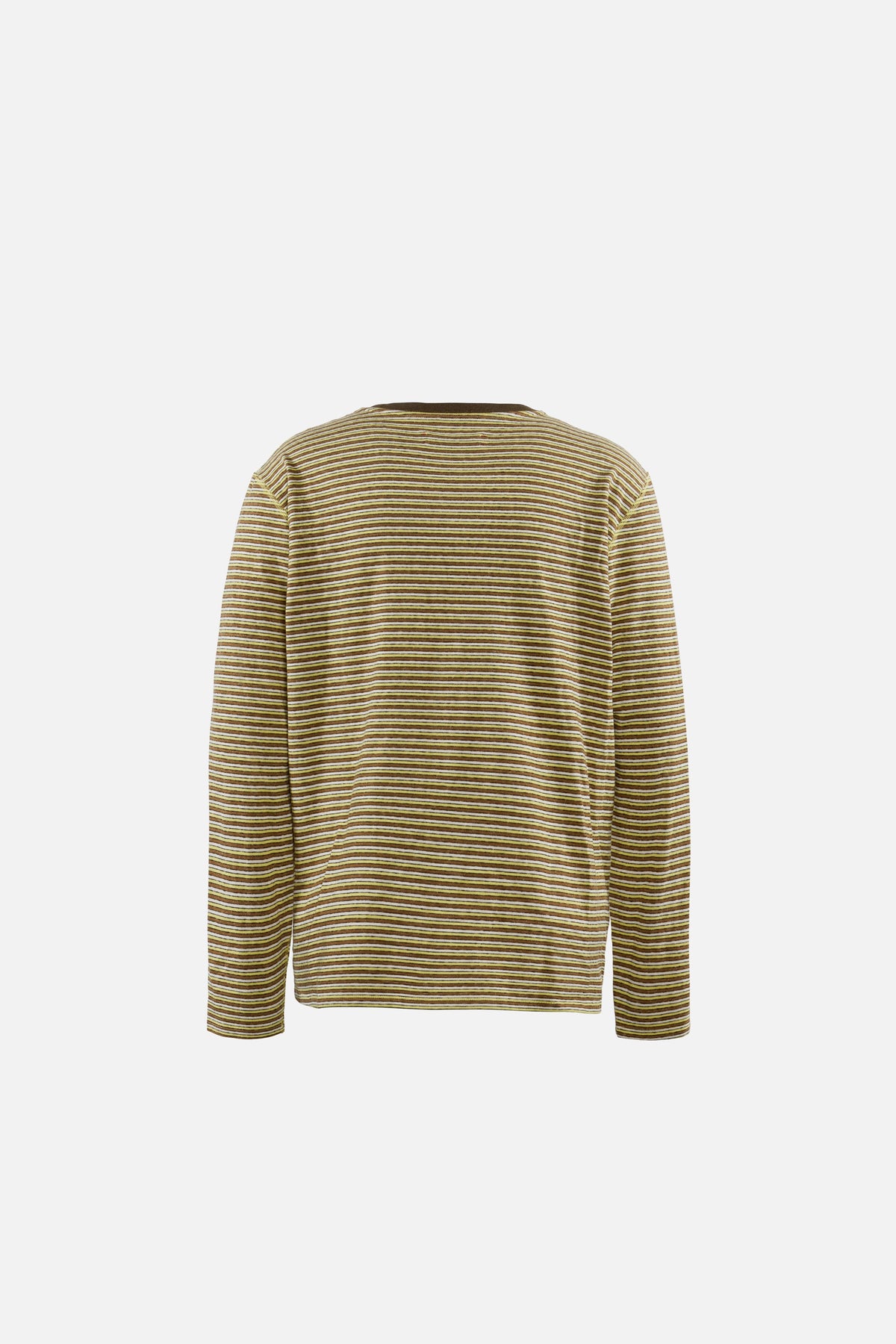 Long Sleeve Stripe Tee in Yellow Stripe by District Vision
