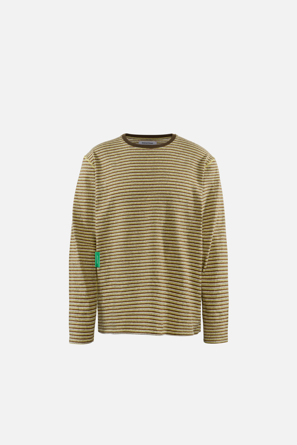 Long Sleeve Stripe Tee in Yellow Stripe by District Vision