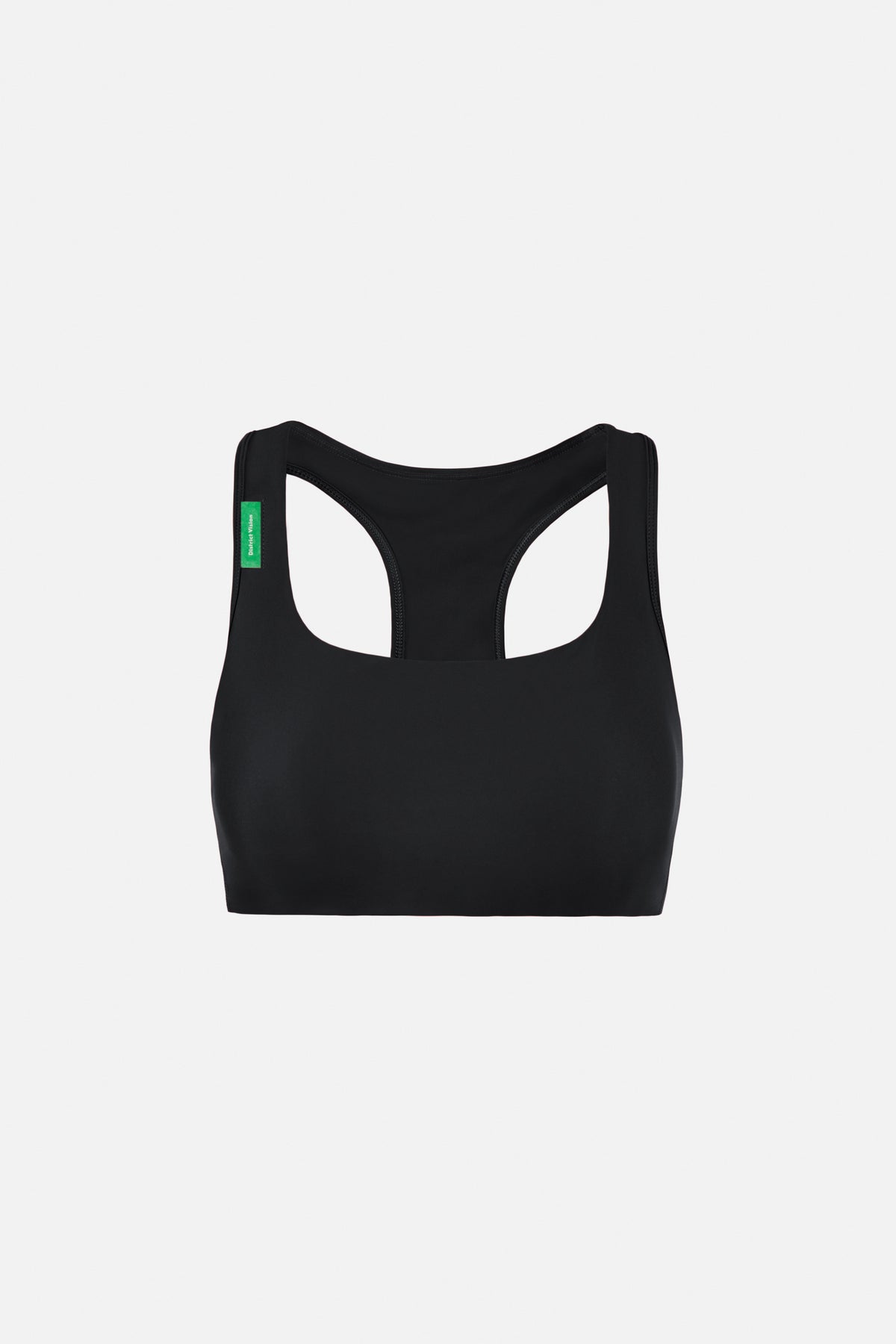 Medium Support Racer-Back Bra in Black by District Vision