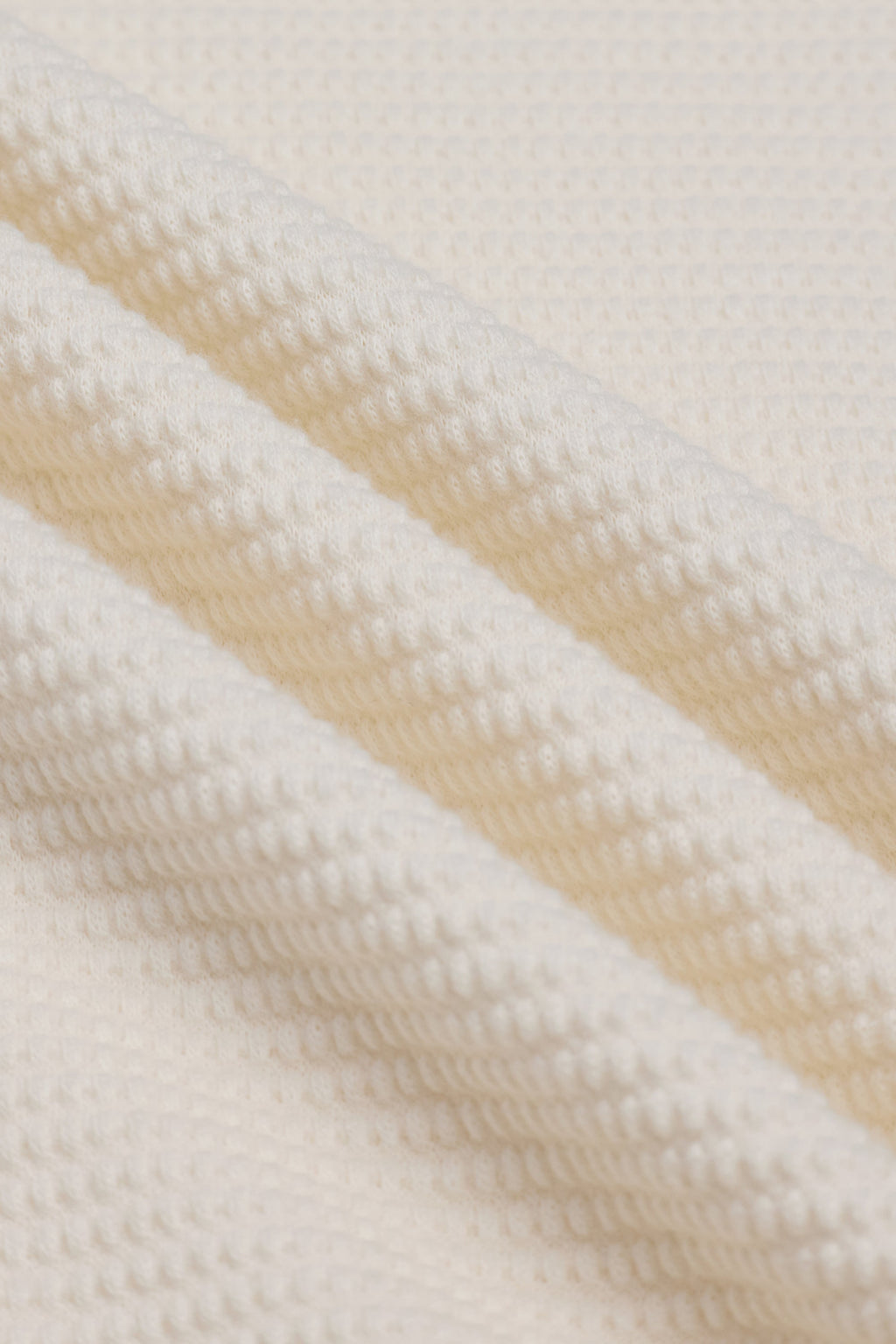 Waffle Long Sleeve in White by District Vision