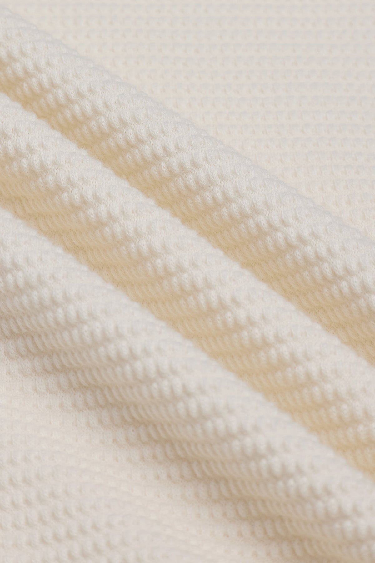 Waffle Long Sleeve in White by District Vision