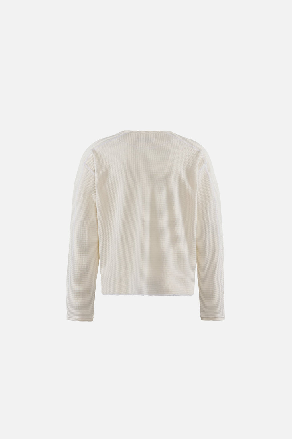 Waffle Long Sleeve in White by District Vision