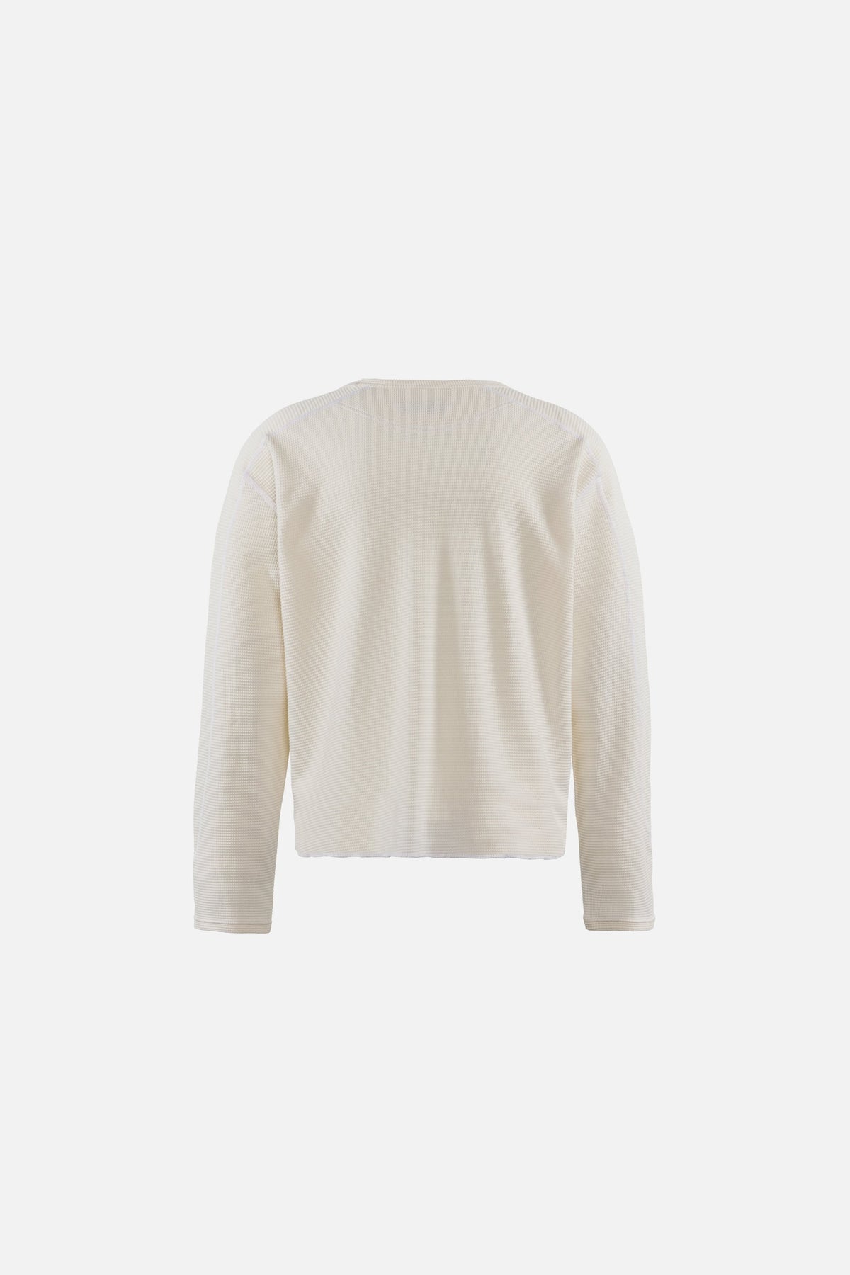 Waffle Long Sleeve in White by District Vision