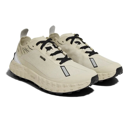 Norda 001A trail running shoe in Almond, angle view