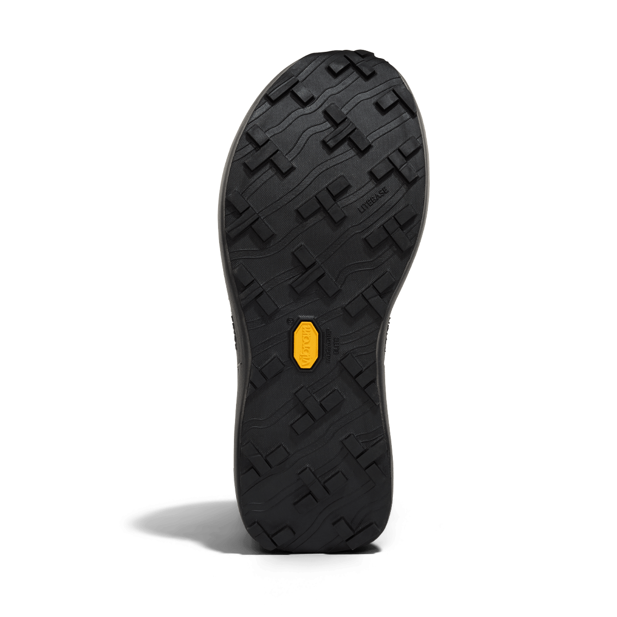 Norda 005 trail running shoe in Stealth Black, angled view