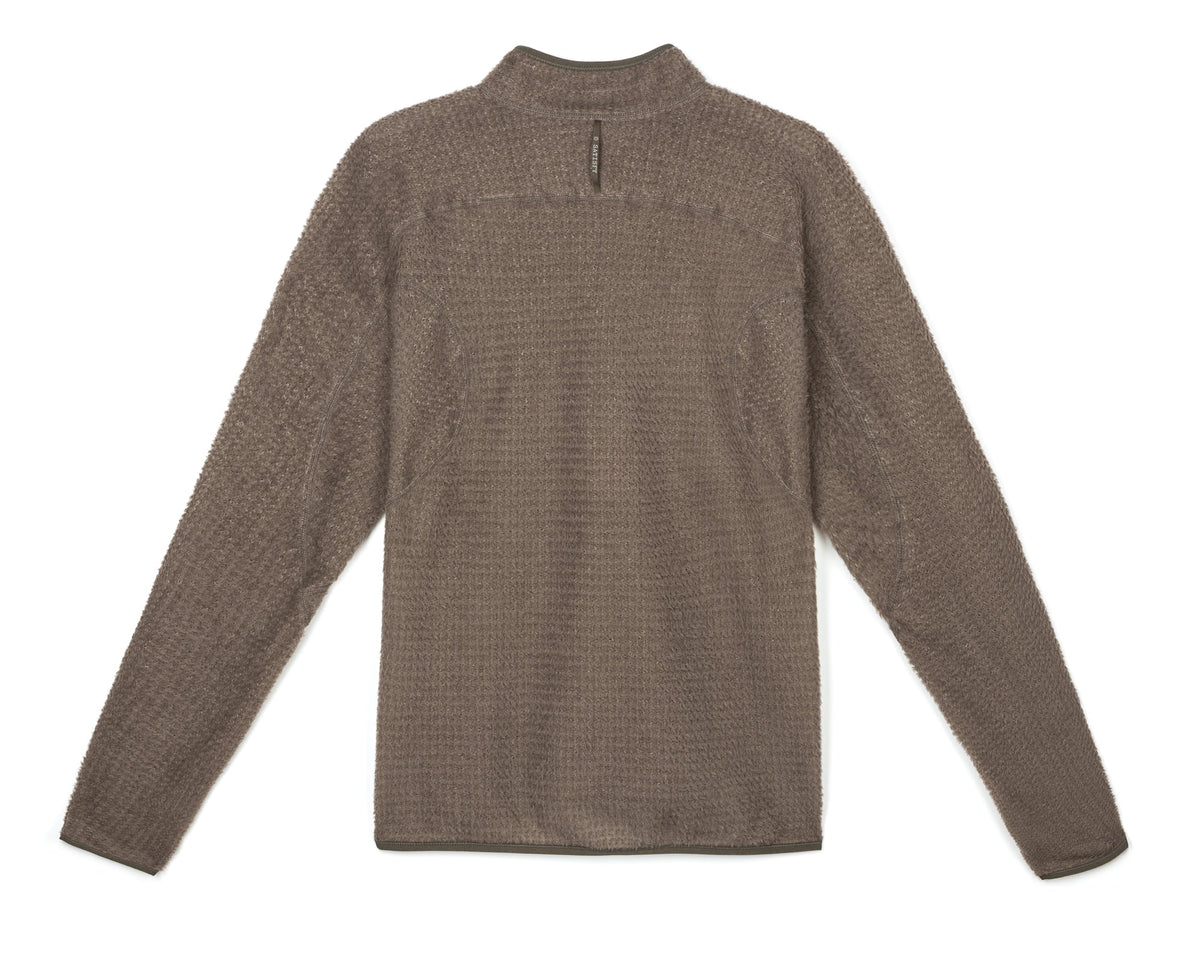 FuzzFleece AD Half-Zip in Falcon by Satisfy, back