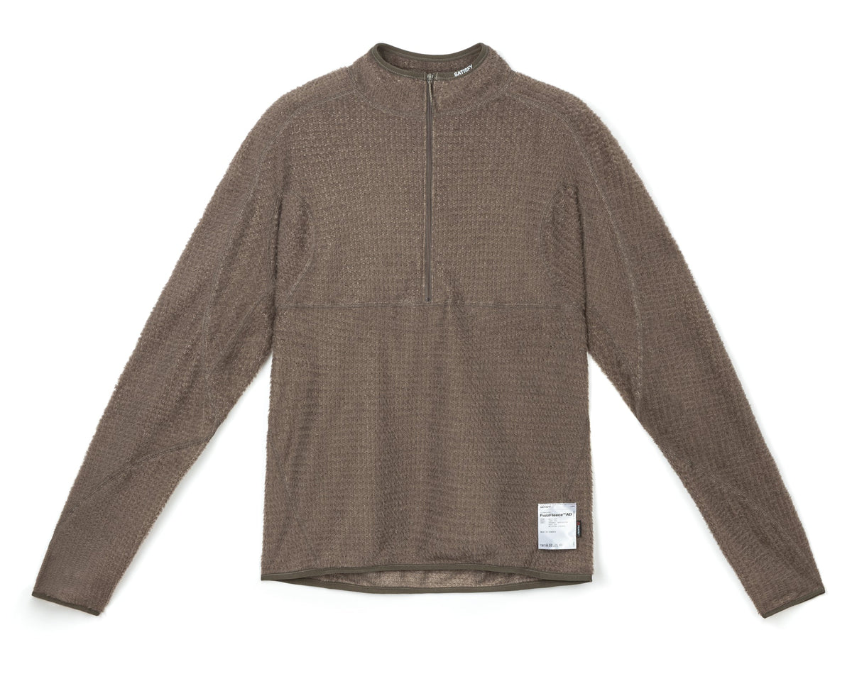 FuzzFleece AD Half-Zip in Falcon by Satisfy, front