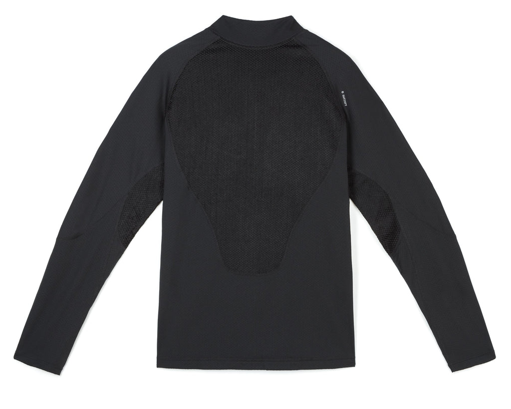 Fuzzfleece Octa Half-Zip Long Tee Black by Satisfy, back
