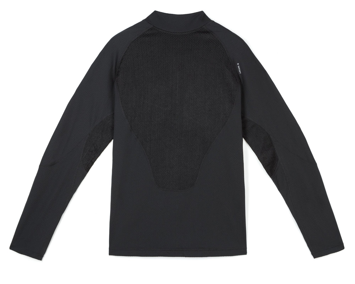 Fuzzfleece Octa Half-Zip Long Tee Black by Satisfy, back