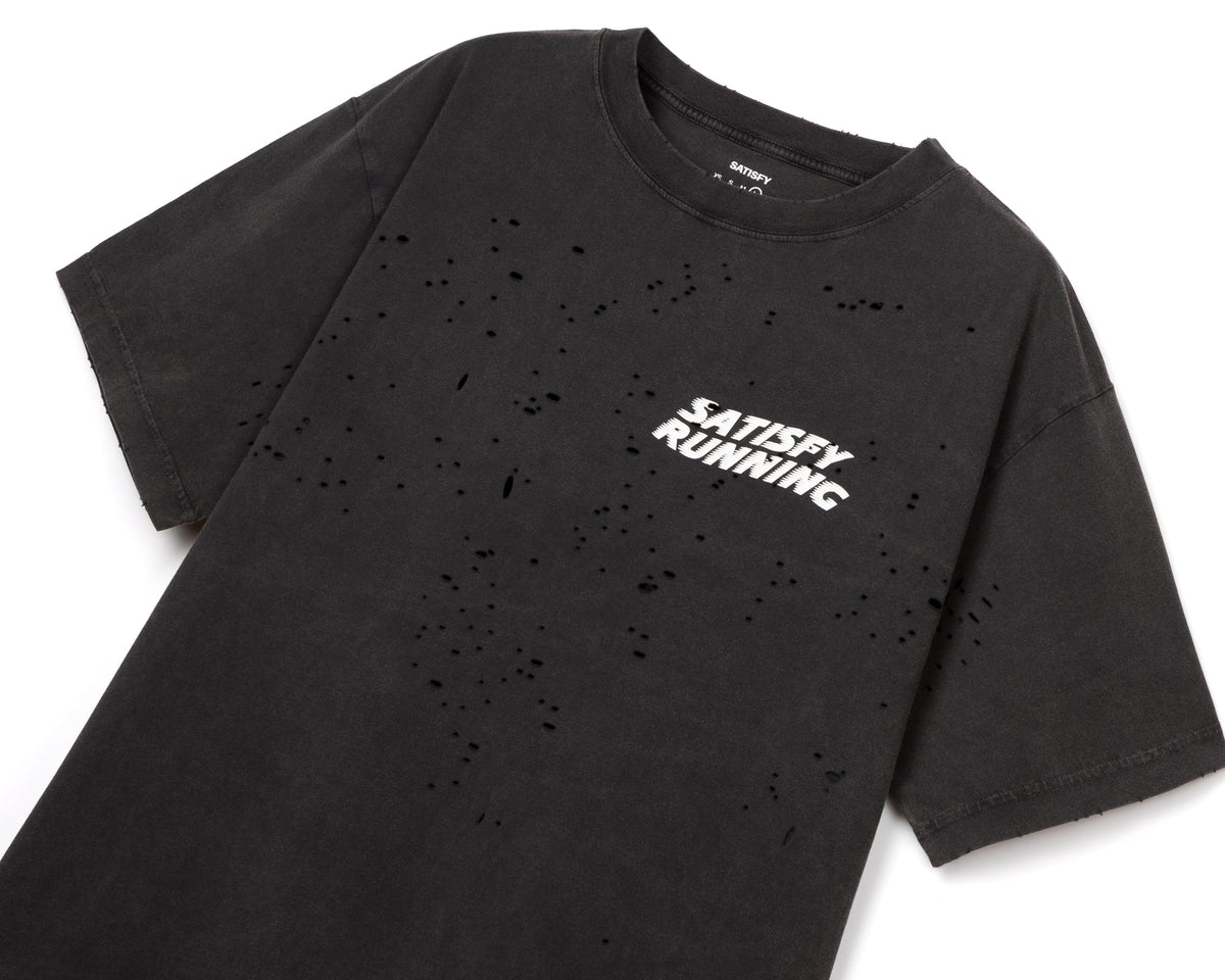 MothTech T-Shirt Aged Black by Satisfy, side