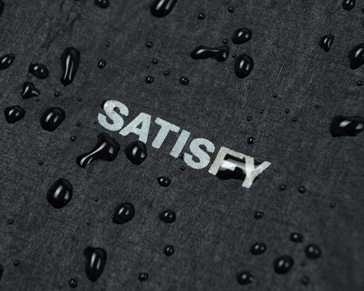 Pertex Diamond Fuse Windbreaker Black by Satisfy, fabric detail