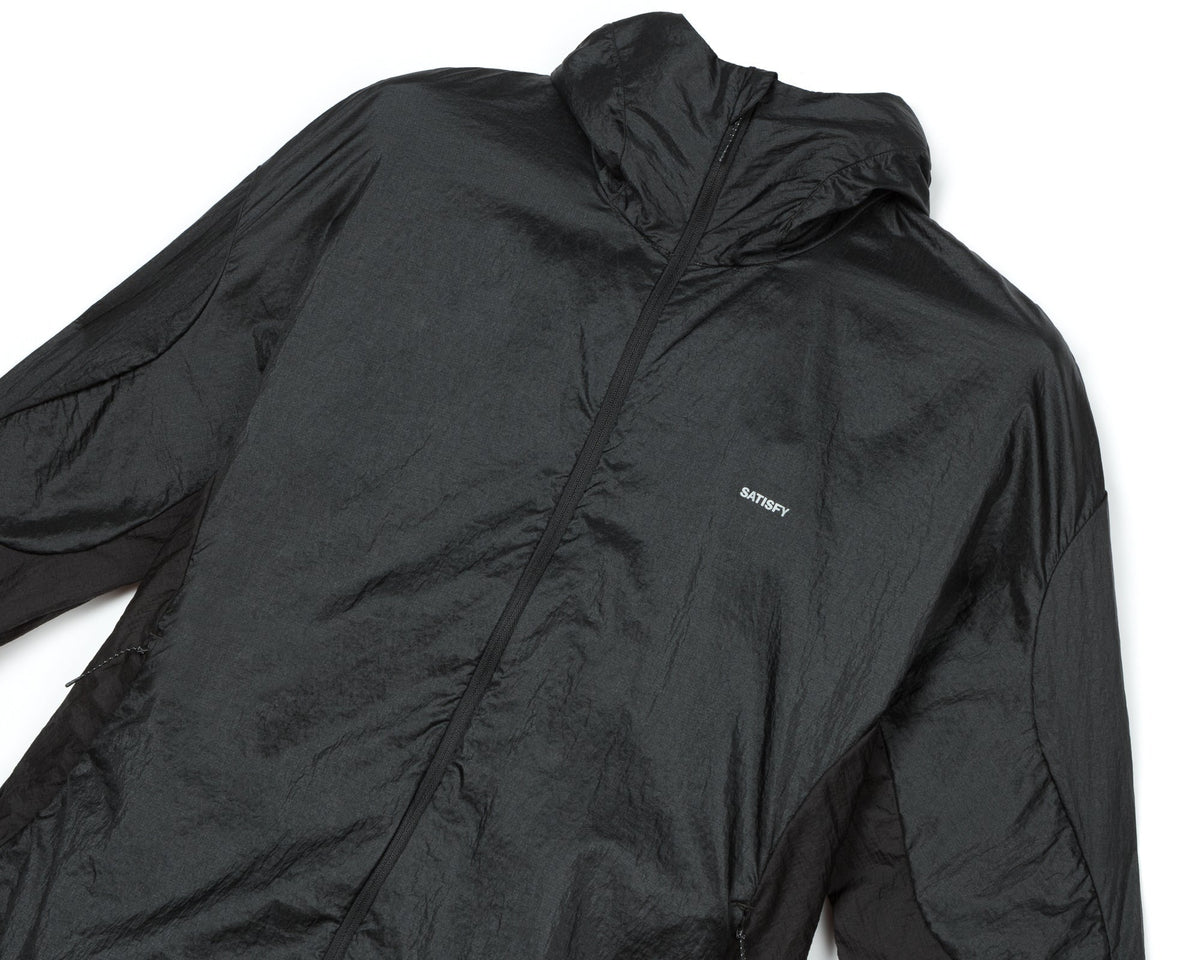 Pertex Diamond Fuse Windbreaker Black by Satisfy, side