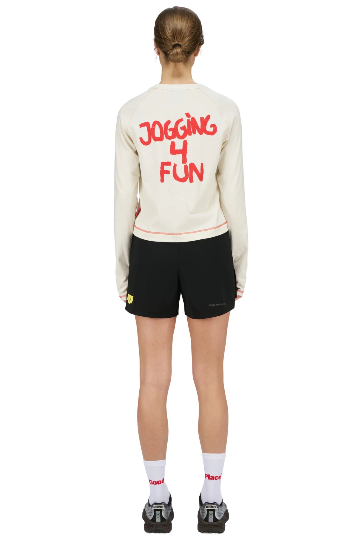 Women's Jogging 4 Fun Long Sleeve in Vanilla White by UNNA