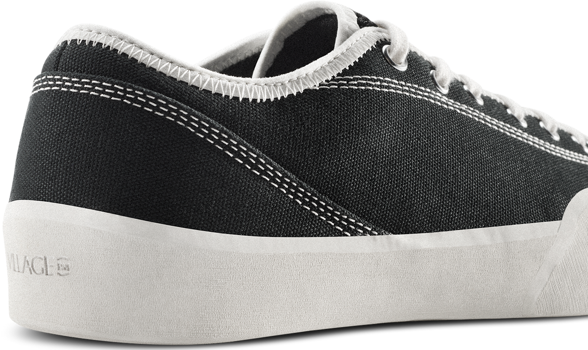 Village PM 1:30 skate shoe in Black Whisper White